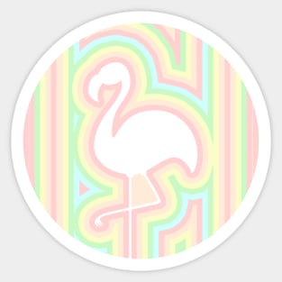 Standing Flamingo Sticker